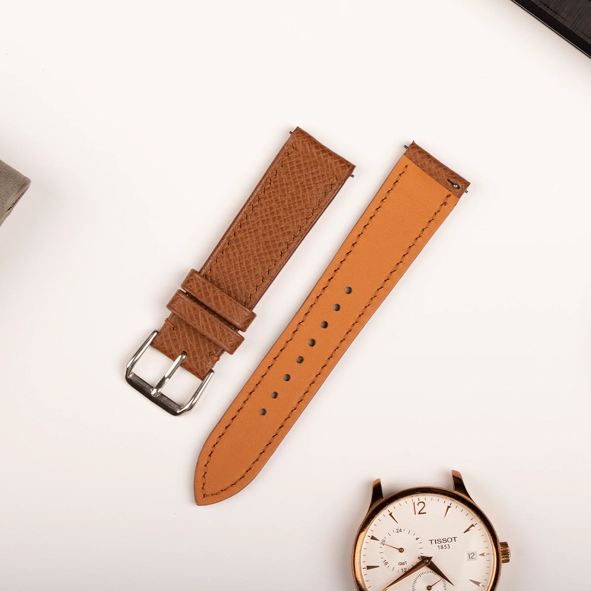 Hand-stitched Leather Watch Straps from Taiga Cowhide - Enhance Your Style, X-801